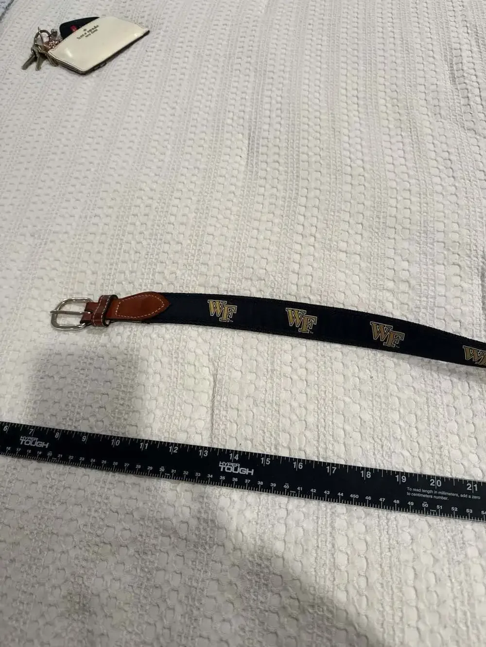 Wake Forest University Men's Web Leather Belt - ,